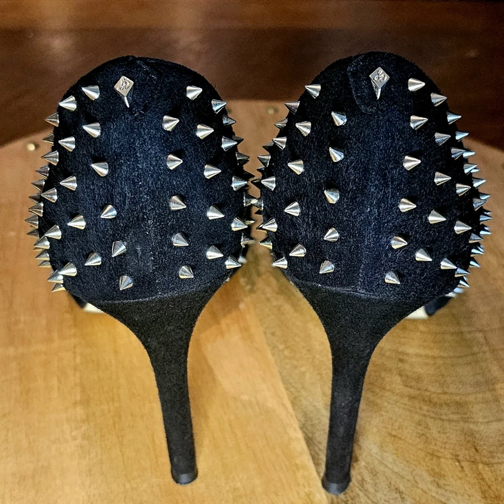 EUC!!! | Sam Edelman | Black | Suede | Gold | Spike | Hazel | Pumps | Size 8 - Picture 5 of 8